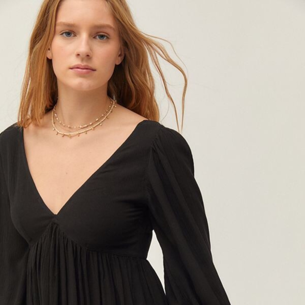 [NWT]UO Colton Plunging Tie-Back Midi Dress